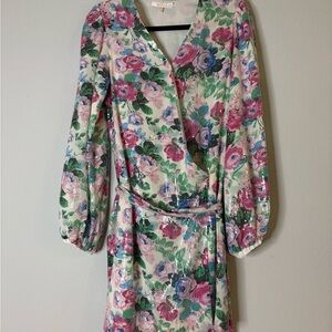 Wayf Multicolor Floral Sequin Dress